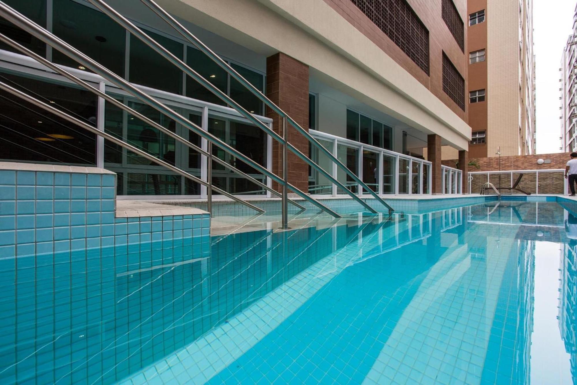 Апартаменты Residencial Estanconfor Com Vista Mar 2 Ac E Garagem Сантос Экстерьер фото
