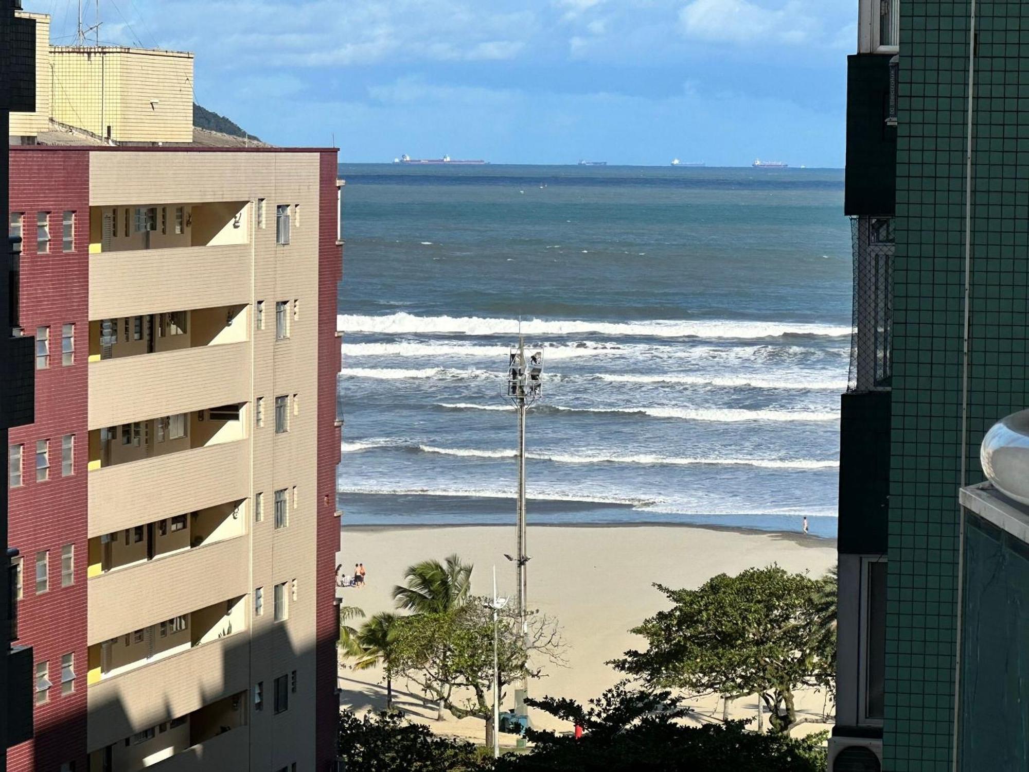 Апартаменты Residencial Estanconfor Com Vista Mar 2 Ac E Garagem Сантос Экстерьер фото
